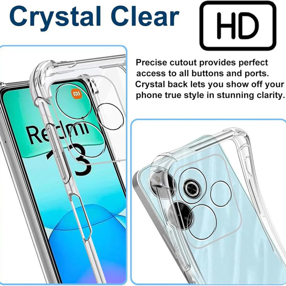 Custodia per Xiaomi Poco M6 4G / Redmi 13, Techsuit, Shockproof Clear, Trasparente
