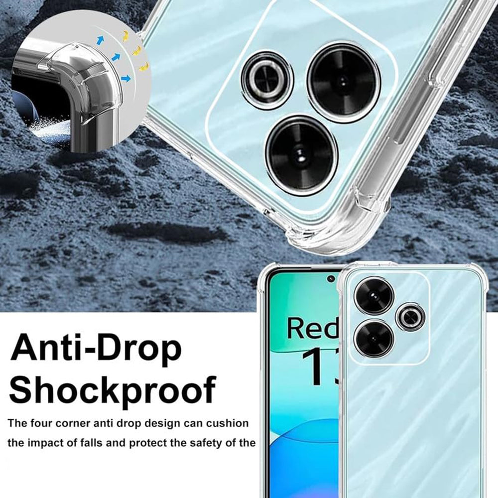 Custodia per Xiaomi Poco M6 4G / Redmi 13, Techsuit, Shockproof Clear, Trasparente
