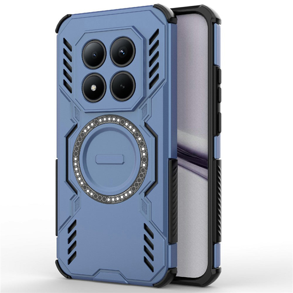 Custodia MagSafe per Xiaomi Poco M8 Pro / Redmi Note 15 Pro+ 5G, Techsuit, ArmorMag, Blu