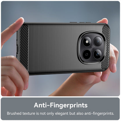 Custodia per Xiaomi Poco M8 Pro / Redmi Note 15 Pro+ 5G, Techsuit, Carbonio, Nera