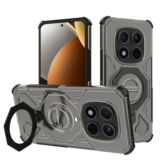 Custodia per Xiaomi Poco M8 Pro / Redmi Note 15 Pro+ 5G, Techsuit, Carbon Shield Pro, Fumé