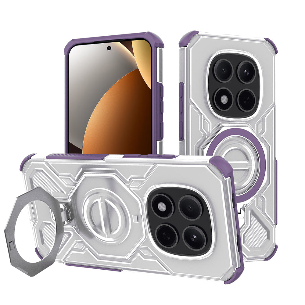 Custodia per Xiaomi Poco M8 Pro / Redmi Note 15 Pro+ 5G, Techsuit, Carbon Shield Pro, Viola