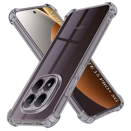 Hülle für Xiaomi Poco M8 Pro / Redmi Note 15 Pro+ 5G, Techsuit, Shockproof Clear, Schwarz