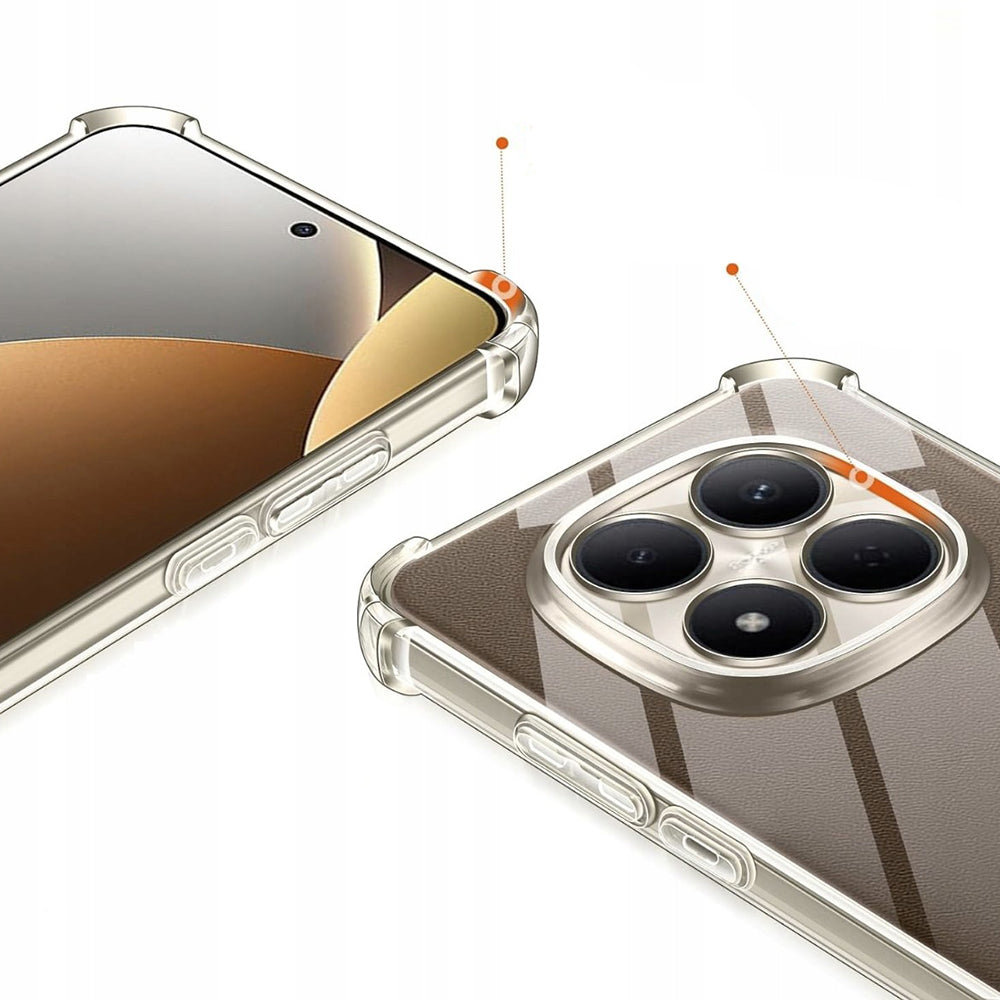 Custodia per Xiaomi Poco M8 Pro / Redmi Note 15 Pro+ 5G, Techsuit, Shockproof Clear, Trasparente