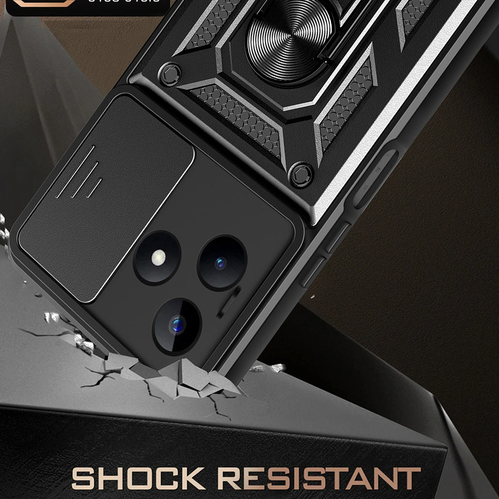 Custodia per Xiaomi Poco X6 / Note 13 Pro 5G, Techsuit, CamShield, Nera