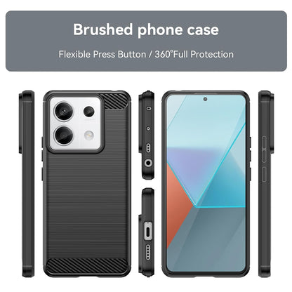 Custodia per Xiaomi Poco X6 / Note 13 Pro 5G, Techsuit, Carbonio, Nera