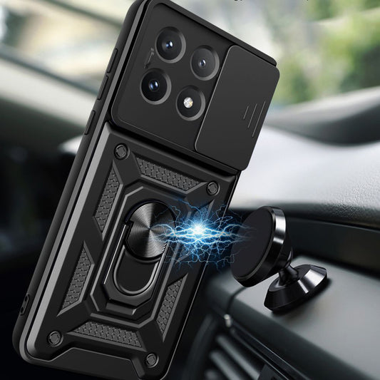 Custodia per Xiaomi Poco X6 Pro, Techsuit, CamShield, Nera