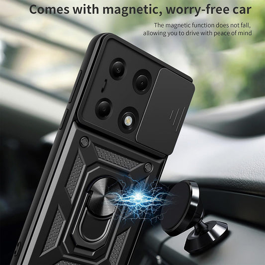 Coque pour Xiaomi Poco X7 / Note 14 Pro 5G, Techsuit, CamShield, Noire