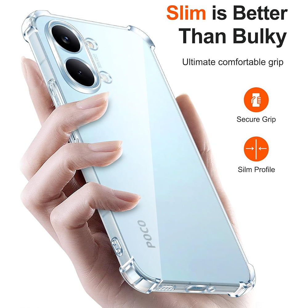 Custodia per Xiaomi Poco X8 Pro Max, Techsuit, Shockproof Clear, Trasparente