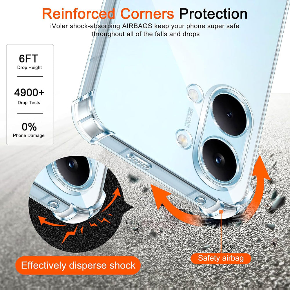 Custodia per Xiaomi Poco X8 Pro Max, Techsuit, Shockproof Clear, Trasparente