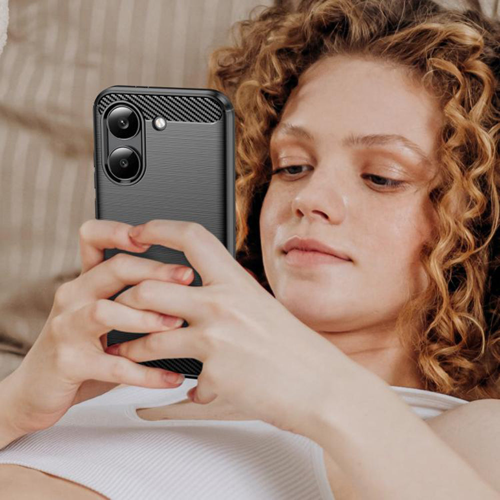 Hülle für Xiaomi Poco X8 Pro, Techsuit, Carbon, Blau