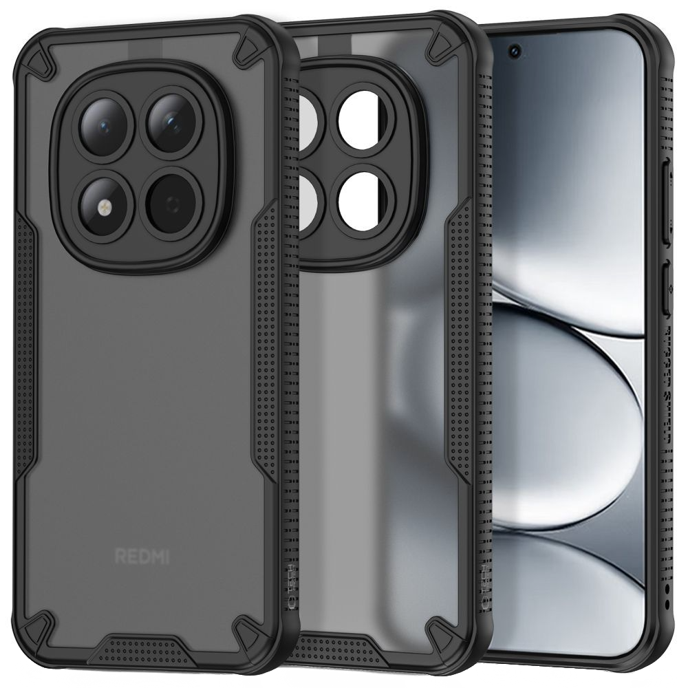Hülle für Xiaomi Redmi Note 15 Pro 5G, Tech-Protect, Rugged Shield, Schwarz