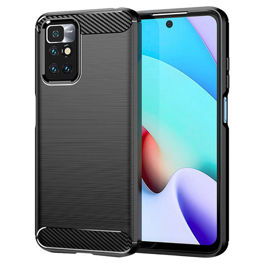 Coque pour Xiaomi Redmi 10 2022 / 10 (2021), Techsuit, Carbone, Noire