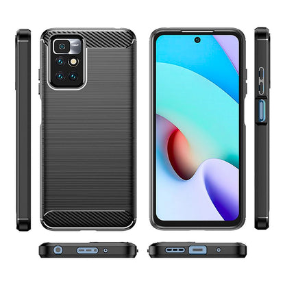 Coque pour Xiaomi Redmi 10 2022 / 10 (2021), Techsuit, Carbone, Noire
