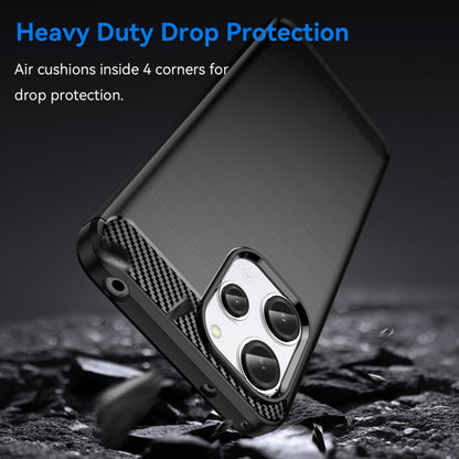 Custodia per Xiaomi Redmi 12 5G / 12, Techsuit, Carbonio, Nera