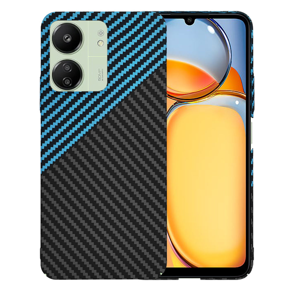 Coque pour Xiaomi Redmi 13C 5G / 13C / Poco C65, Techsuit, Carbonite FiberShell, Noir Bleu