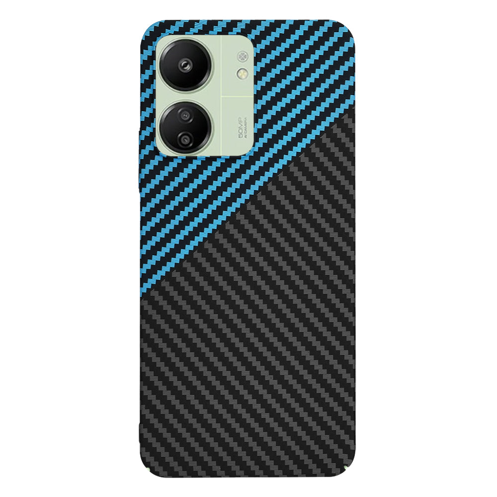 Coque pour Xiaomi Redmi 13C 5G / 13C / Poco C65, Techsuit, Carbonite FiberShell, Noir Bleu