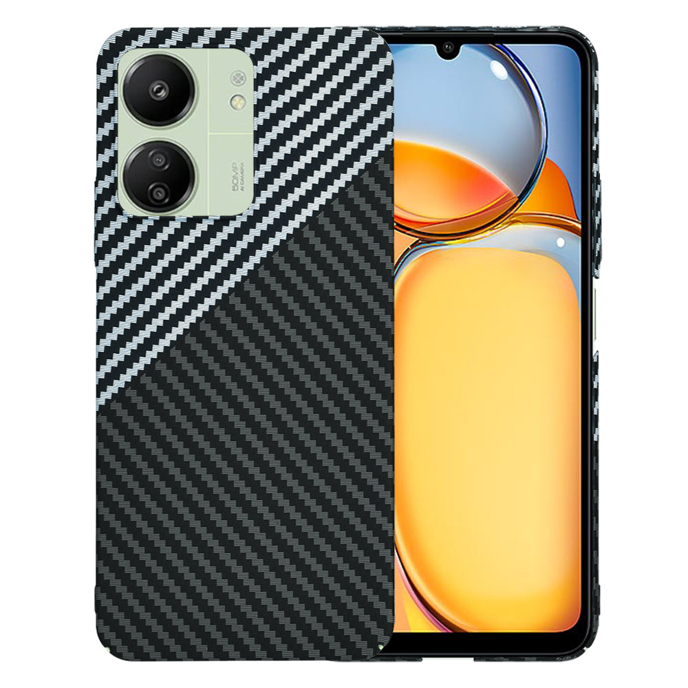Coque pour Xiaomi Redmi 13C 5G / 13C / Poco C65, Techsuit, Carbonite FiberShell, Noir Gris