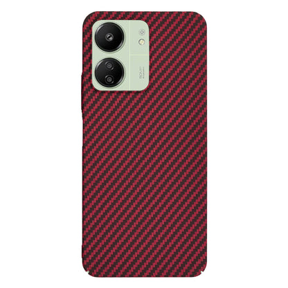 Coque pour Xiaomi Redmi 13C 5G / 13C / Poco C65, Techsuit, Carbonite FiberShell, Rouge