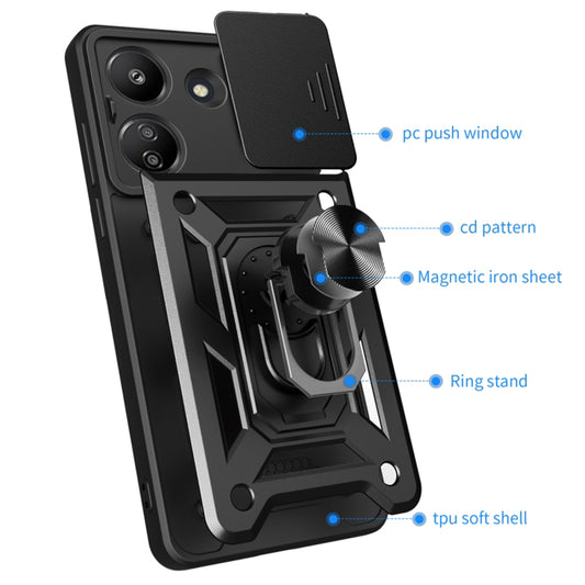 Custodia per Xiaomi Redmi 13C 5G, Techsuit, CamShield, Blu