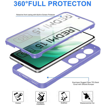 Coque pour Xiaomi Redmi 15 5G / 15 4G, Techsuit, ColorVerse 360, Violet