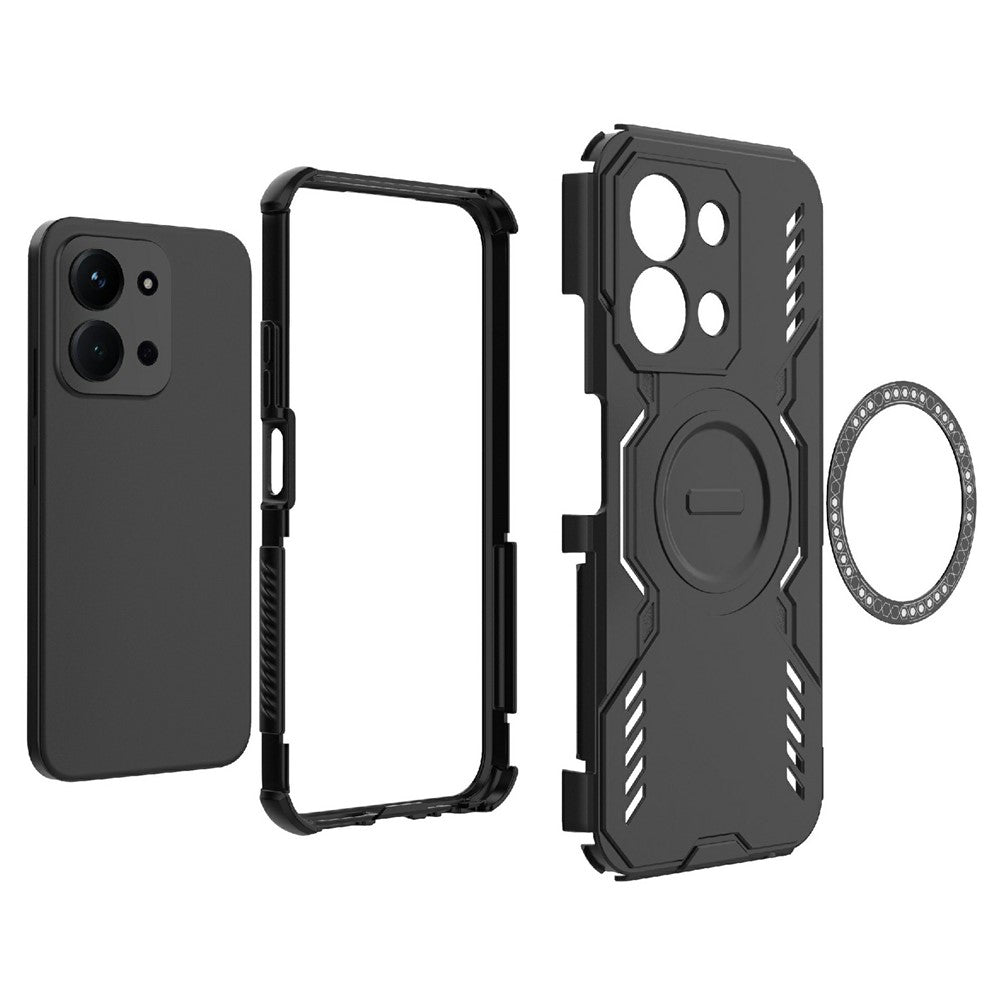 MagSafe-Hülle für Xiaomi Redmi 15C 5G / 15C 4G, Techsuit, ArmorMag, Schwarz