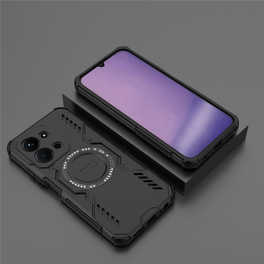 MagSafe-Hülle für Xiaomi Redmi 15C 5G / 15C 4G, Techsuit, ArmorMag, Schwarz