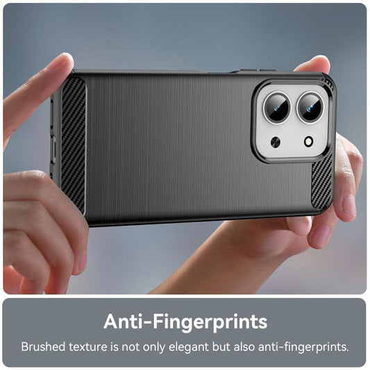Custodia per Xiaomi Redmi 15C 5G / 15C 4G, Techsuit, Carbonio, Nera