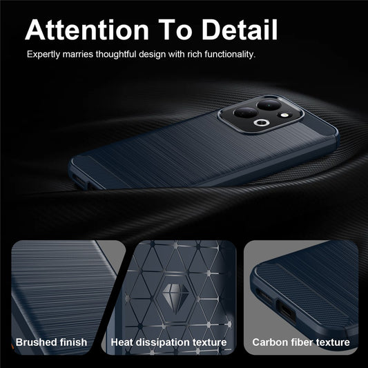 Custodia per Xiaomi Redmi 17 5G / 17 4G, Techsuit, Carbonio, Blu
