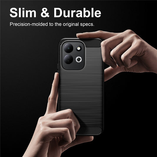 Custodia per Xiaomi Redmi 17 5G / 17 4G, Techsuit, Carbonio, Nera