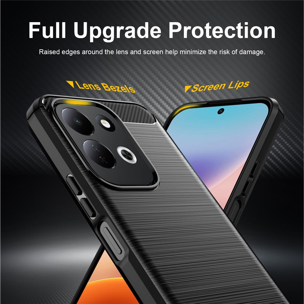 Coque pour Xiaomi Redmi 17 5G / 17 4G, Techsuit, Carbone, Noire