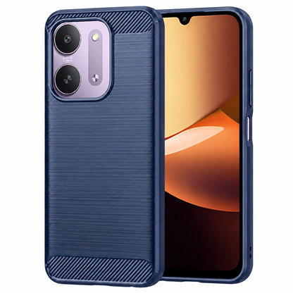 Custodia per Xiaomi Redmi 17C 5G, Techsuit, Carbon, Blu
