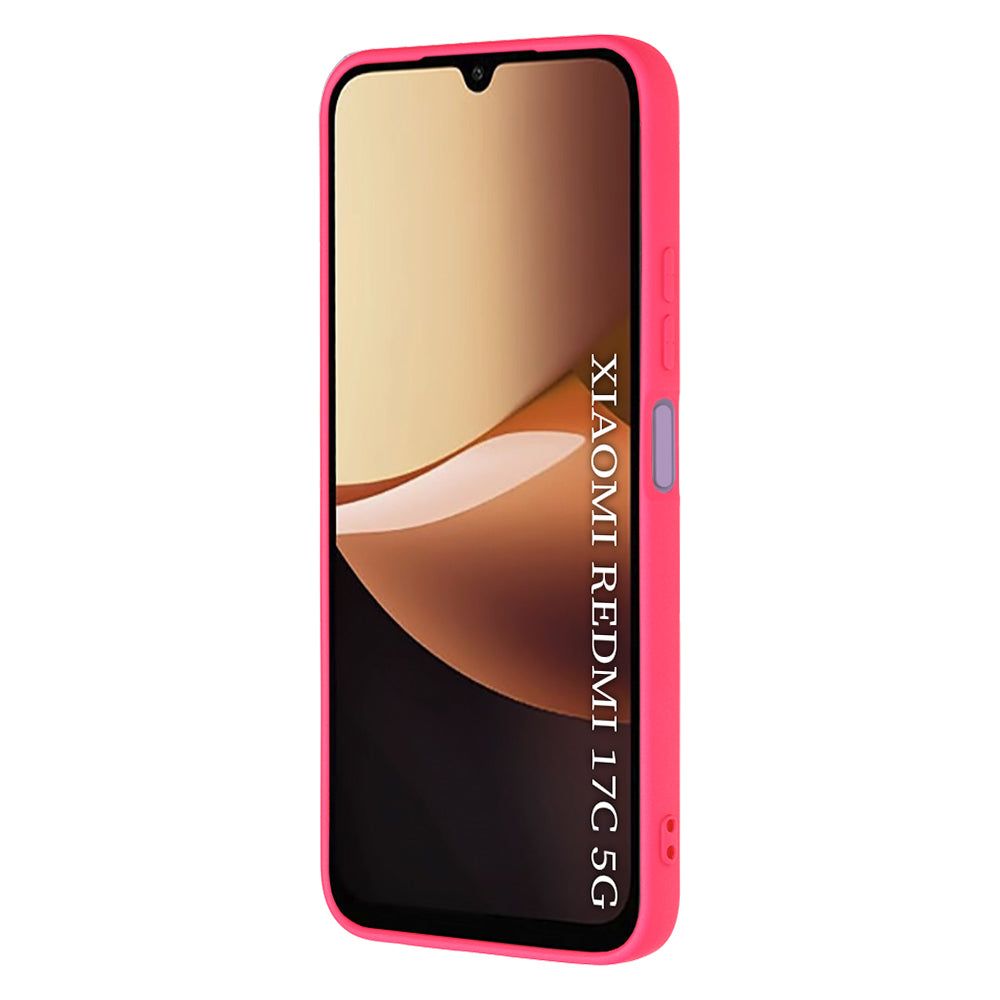 Custodia per Xiaomi Redmi 17C 5G, Techsuit, SoftFlex, rosa scuro