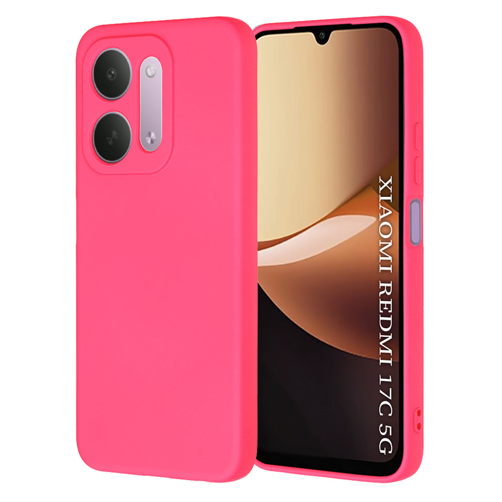 Custodia per Xiaomi Redmi 17C 5G, Techsuit, SoftFlex, rosa scuro