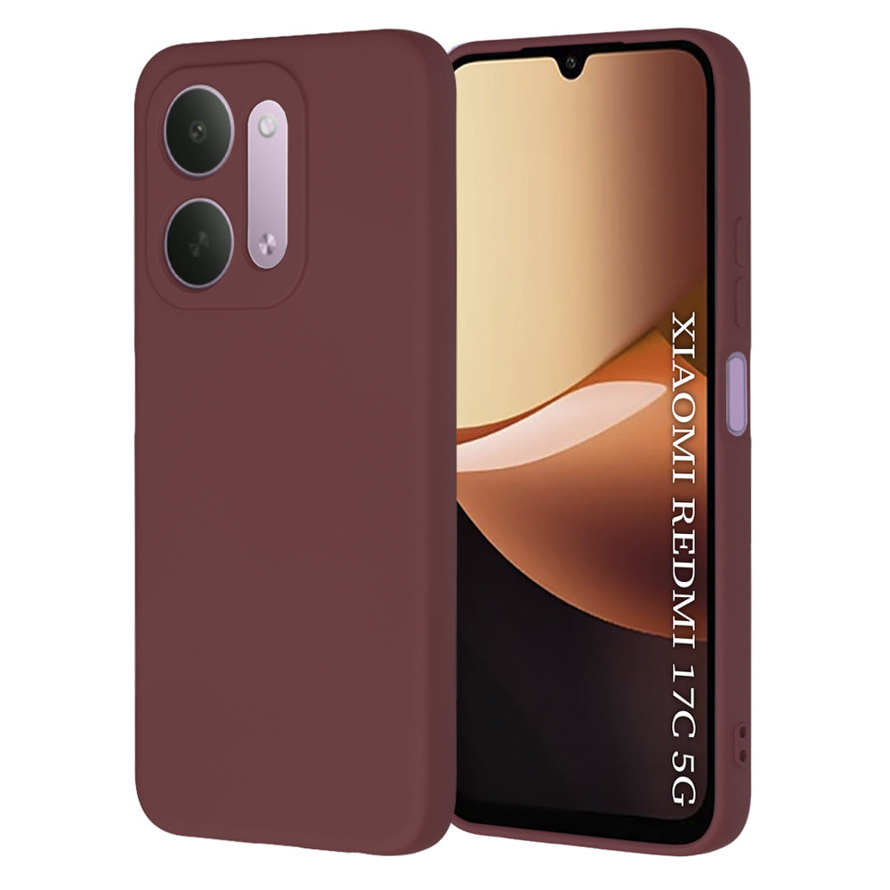 Hülle für Xiaomi Redmi 17C 5G, Techsuit, SoftFlex, Bordeauxrot