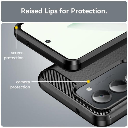 Hülle für Xiaomi Redmi 15 5G / 15 4G, Techsuit, Carbon, Schwarz