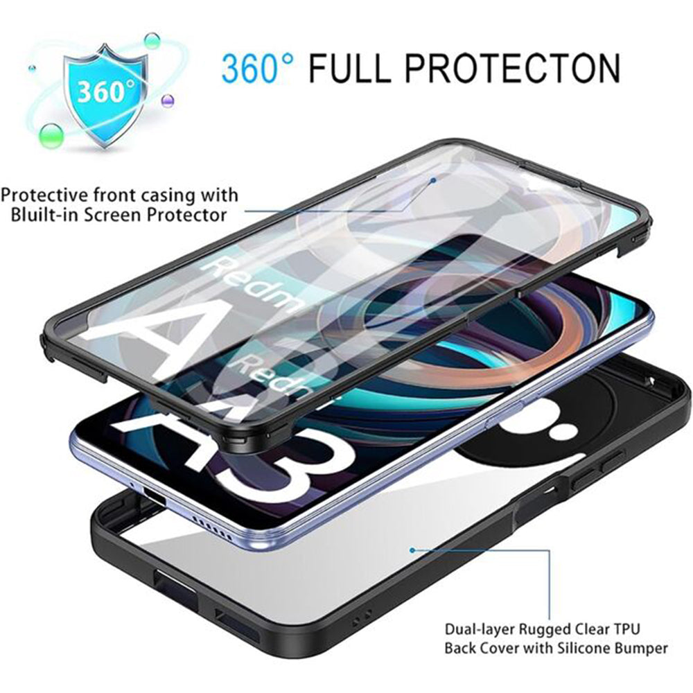 Custodia per Xiaomi Redmi A3x / A3, Techsuit, ColorVerse 360, Nera