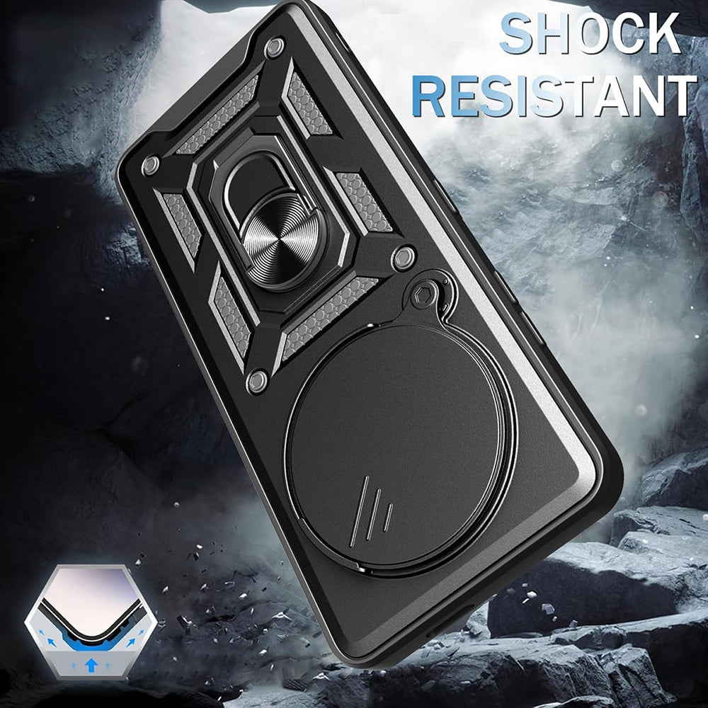 Custodia per Xiaomi Redmi A5 4G (Standard), Techsuit, CamShield, Nera
