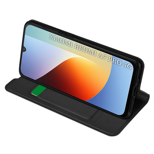 Coque pour Xiaomi Redmi A7 Pro 4G, Techsuit, Magskin Book, Noire