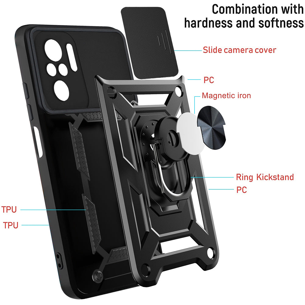 Custodia per Xiaomi Redmi Note 10 Pro Max / Note 10 Pro, Techsuit, CamShield, Nera