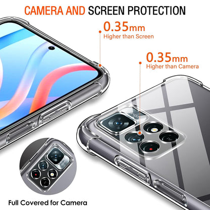 Custodia per Xiaomi Redmi Note 11S / Note 11, Techsuit, Shockproof Clear, Trasparente