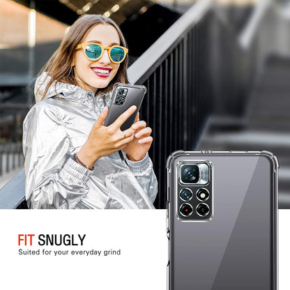 Custodia per Xiaomi Redmi Note 11S / Note 11, Techsuit, Shockproof Clear, Trasparente