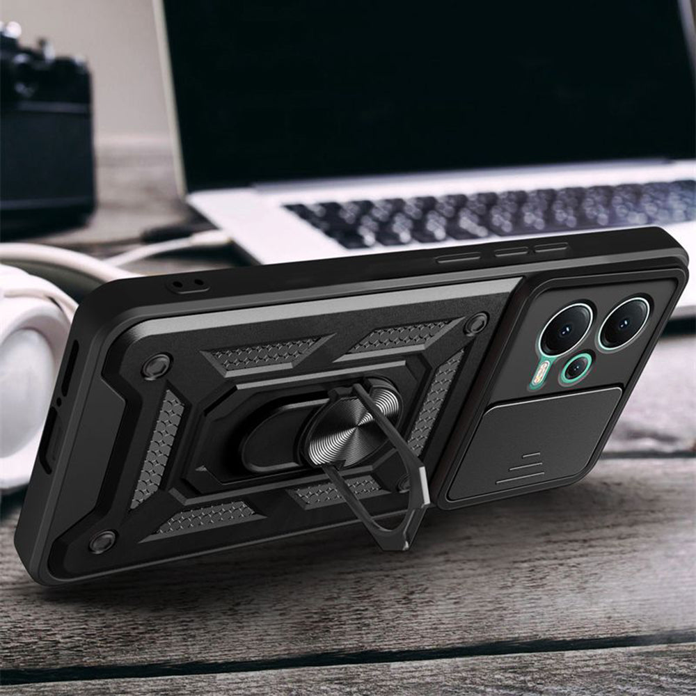 Custodia per Xiaomi Redmi Note 12 Pro+, Techsuit, CamShield, Nera