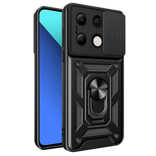 Hülle für Xiaomi Redmi Note 13 4G, Techsuit, CamShield, Schwarz