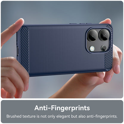 Hülle für Xiaomi Redmi Note 13 4G, Techsuit, Carbon, Blau