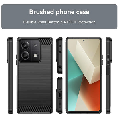 Custodia per Xiaomi Redmi Note 13 5G, Techsuit, Carbonio, Nera