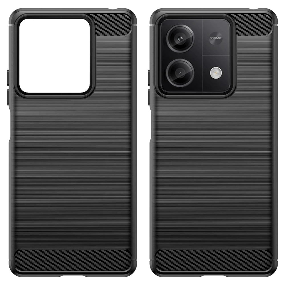 Custodia per Xiaomi Redmi Note 13 5G, Techsuit, Carbonio, Nera