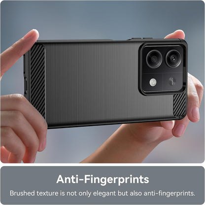 Custodia per Xiaomi Redmi Note 13 5G, Techsuit, Carbonio, Nera