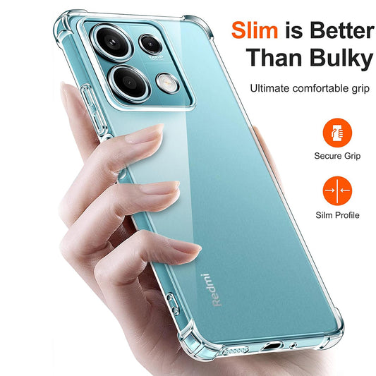 Custodia per Xiaomi Redmi Note 13 5G, Techsuit, Shockproof Clear, Trasparente