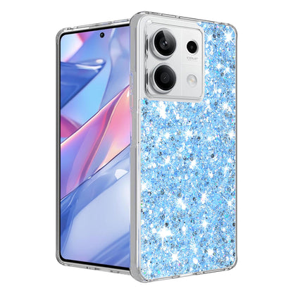 Custodia per Xiaomi Redmi Note 13 5G, Techsuit, Sparkly Glitter, Blu